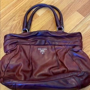 PLEASE READ DETAILS: Prada Leather Tote in maroon